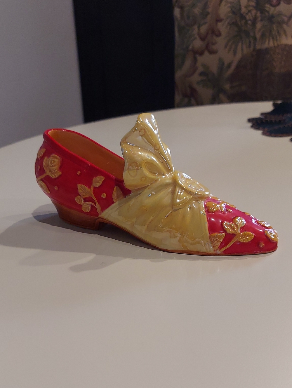 Seymour Mann - Victorian Lace - Red and Cream Bow Shoe